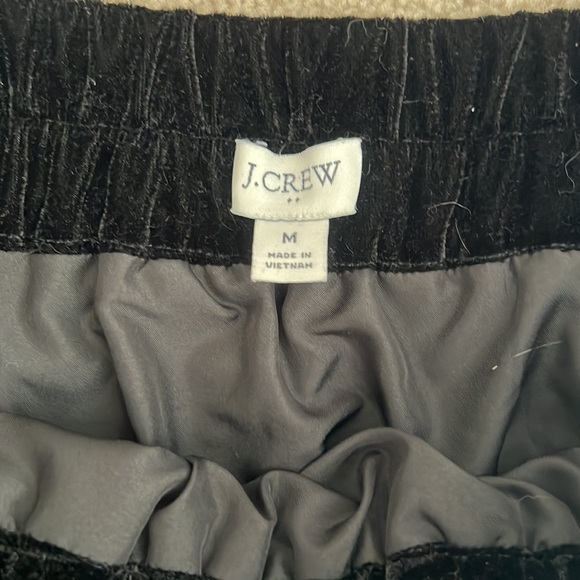 J crew black plush velvet elastic waist pencil skirt sz M Med Medium - Picture 4 of 5